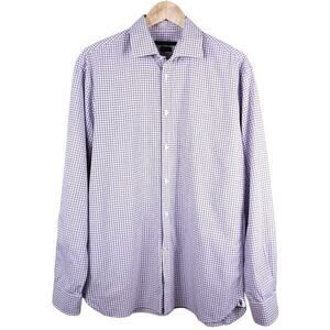John Varvatos Purple Plaid Dress Shirt  Size 16 (34/35)